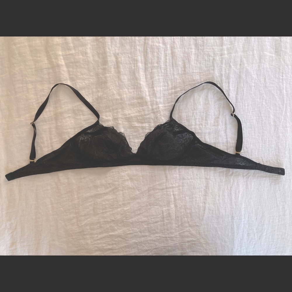 Madewell Camila Lace Bralette, XS, black
